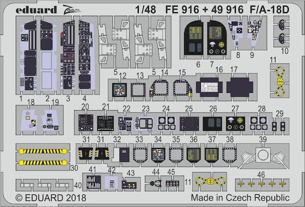 Detailset F/A18D Hornet (Kinetic) FE916