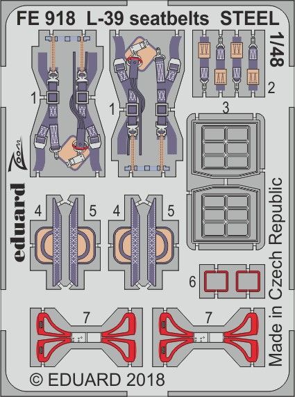 Detailset L39 Albatros Seatbelts -steel- (Eduard/Special hobby)  FE918