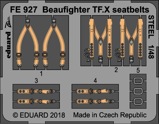 Detailset Bristol Beaufighter TF X Seatbelts (Revell)  FE927