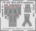 Detailset Mikoyan MiG25PD Seatbelts (ICM/Revell) FE929