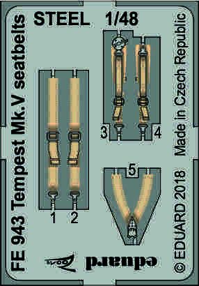 Detailset Tempest MKV Seatbelts (Eduard) FE943