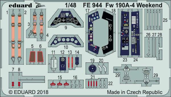 Detailset Focke Wulf FW190A-4 Weekend (Eduard)  FE944