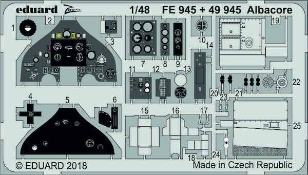 Detailset Fairey Albacore Interior (Trumpeter) FE945