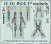 Detailset Mikoyan MiG21PF  Seatbelts (Eduard) FE953