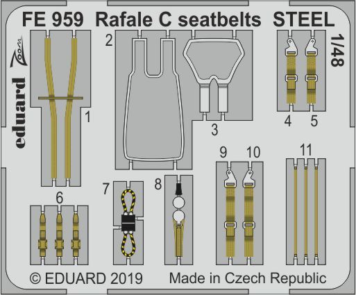 Detailset Rafale C Seatbelts (Revell)  FE959