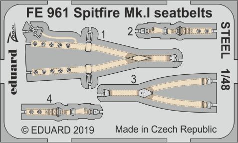 Detailset Supermarine Spitfire MK1 Seatbelts (Tamiya)  FE961