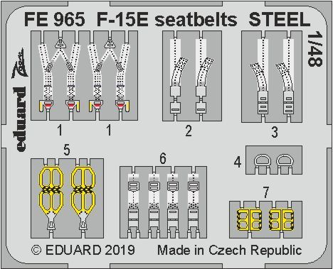 Detailset F15E Strike Eagle Seatbelts (Great Wall)  FE965