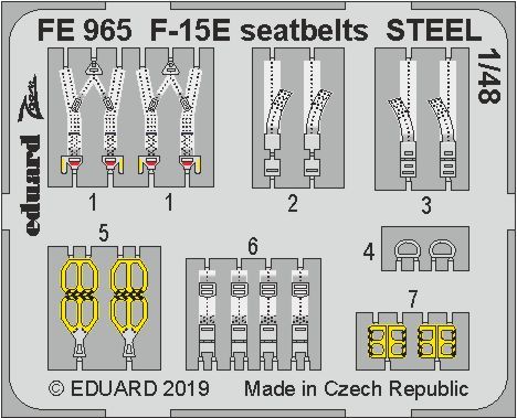 Detailset F15E Strike Eagle Seatbelts (Great Wall)  FE965