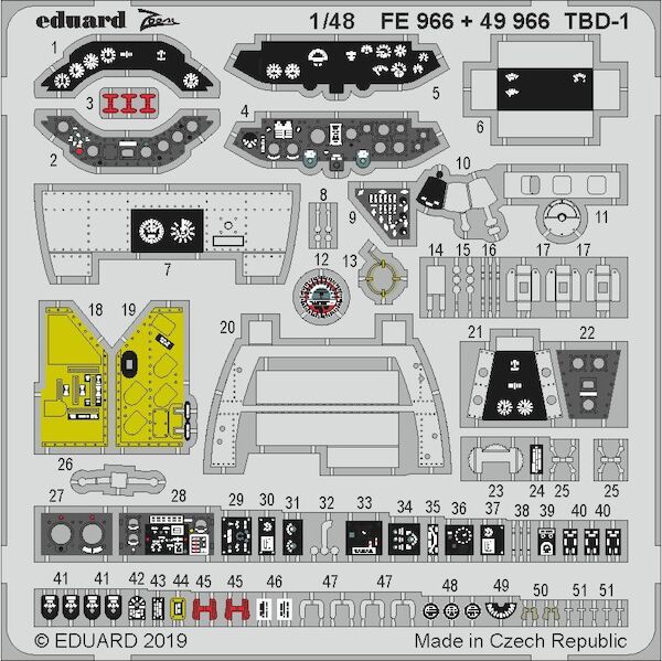 Detailset Douglas TBD-1 Devastator Interior (Great Wall)  FE966