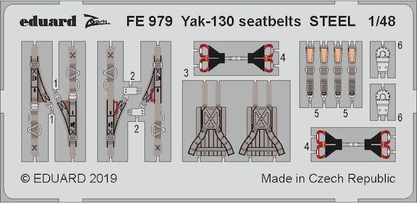 Detailset Yakovlev Yak130 Seatbelts (Zvezda)  FE979