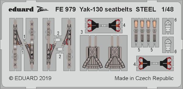 Detailset Yakovlev Yak130 Seatbelts (Zvezda) FE979