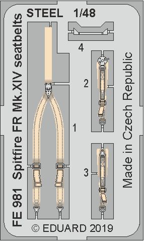 Detailset Spitfire FR MkXIV Seatbelts (Airfix)  FE981