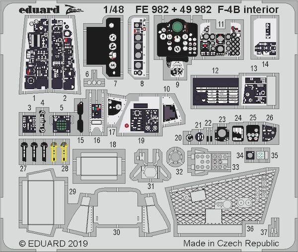 Detailset F4B Phantom Interior (Academy)  FE982