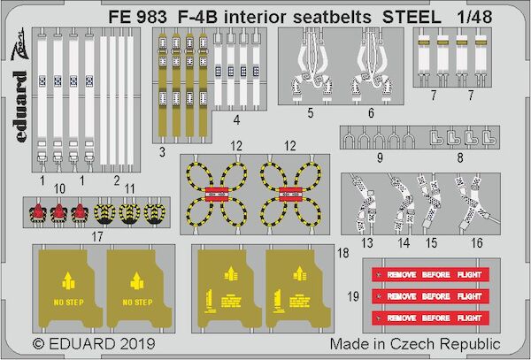 Detailset F4B Phantom  Seatbelts (Academy)  FE983