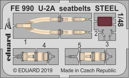 Detailset Lockheed U2A Seatbelts (AFV Club) FE990