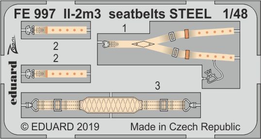 Detailset Ilyushin IL2m3 Sturmovik Seatbelts (Tamiya) FE997