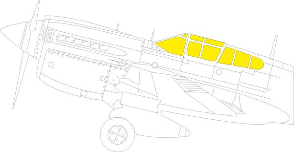 Mask Curtiss P40M Warhawk Tface (Trumpeter)  jx276