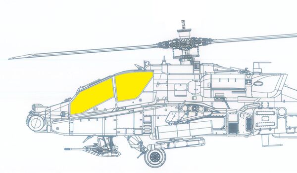 Mask Hughes AH64A Apache - Early TFace (Trumpeter) jx328