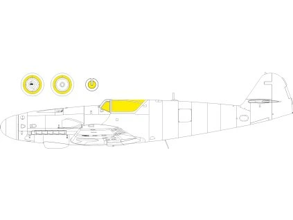 Mask Messerschmitt BF109K-4 Canopy and wheels TFace (Kotare)  jx340