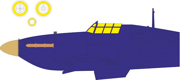 Mask Sea Hurricane MKIIc Canopy and wheels (Revell) jx341