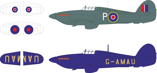 Mask Hawker Sea Hurricane MkIIc Markings and National Insignia (Revell)  jx343