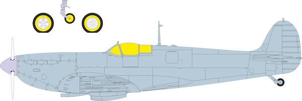 Mask Spitfire MKVb Canopy and wheels TFace (Kotare)  jx347