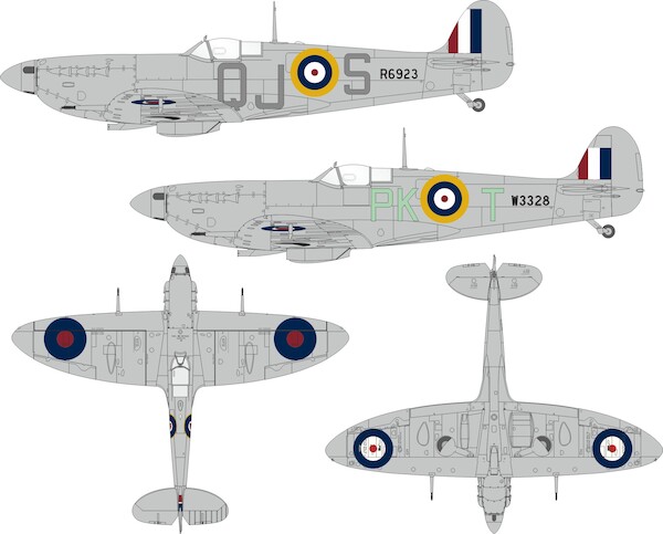 Mask Spitfire MKVb Early British National insignia (Kotare)  jx348