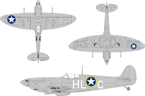 Mask Spitfire MKVb Early US National insignia (Kotare)  jx349