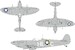Mask Spitfire MKVb Early US National insignia (Kotare) JX349