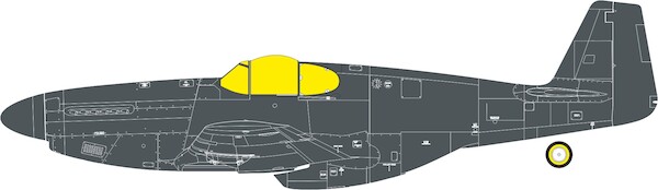 Mask P51B Mustang Malcolm hood  Canopy and tailwheels TFace (Eduard)  jx352
