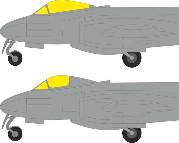 Mask Gloster Meteor F8 Canopy TFace (Revell) jx356