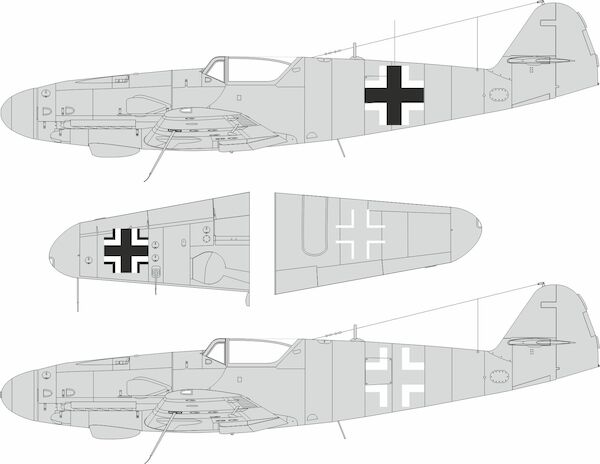 Mask Messerschmitt BF109G-5/6 National Insignia (Airfix) LX011