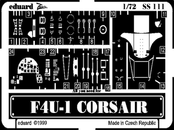 Detailset Vought F4U-1 Corsair (Academy) SS111