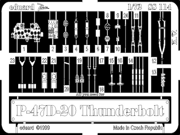 Detailset P47D-20 Thunderbolt (Academy)  SS114