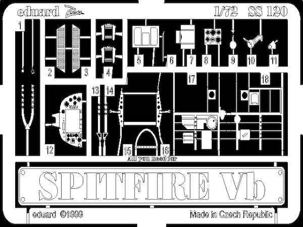 Detailset Supermarine Spitfire MKVb (Italeri)  SS120