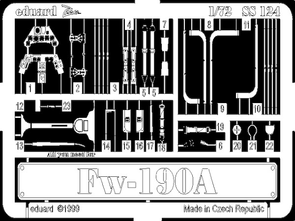 Detailset Focke Wulf FW190A-4/R11 (Revell) SS124