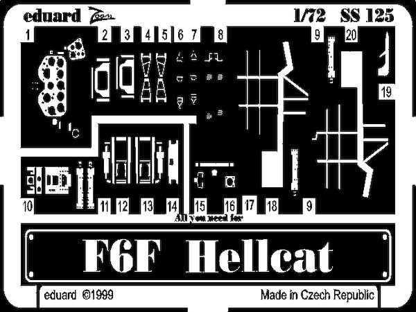 Detailset F6F Hellcat (Academy)  SS125