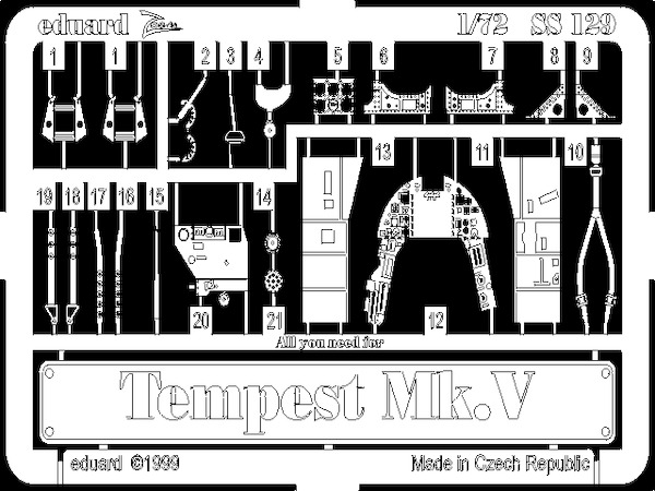 Detailset Hawker Tempest MKVb (Academy) SS129