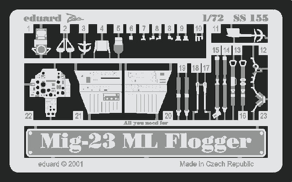 Detailset MiG23 Flogger (Italeri)  SS155