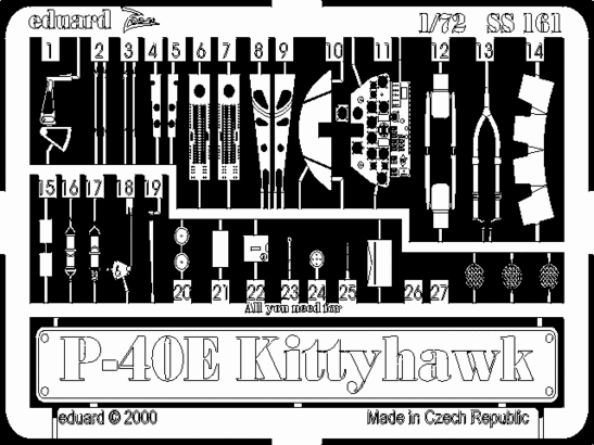 Detailset P40E Kittyhawk (Academy)  SS161
