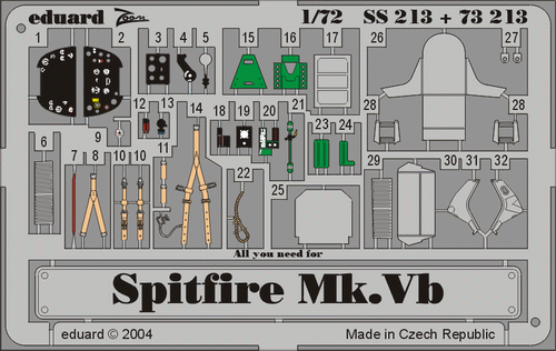 Detailset Supermarine MKVb (Tamiya) SS213