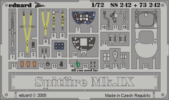 Detailset Spitfire MKIX (Hasegawa)  SS242