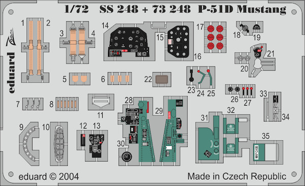 Detailset P51D Mustang (Hasegawa)  SS248