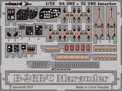 Detailset B26B/B Marauder interior (Hasegawa)  SS292