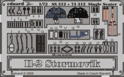 Detailset Ilyushin IL2 Stormovik Single seater - self adhesive (Academy)  SS312