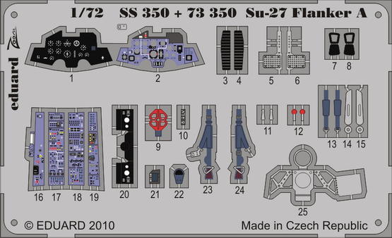 Detailset Suchoi Su27 Flanker A Self Adhesive (ICM)  SS350