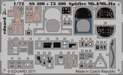 Detailset Spitfire MKI/IIa Interior Self Adhesive (Airfix)  SS400