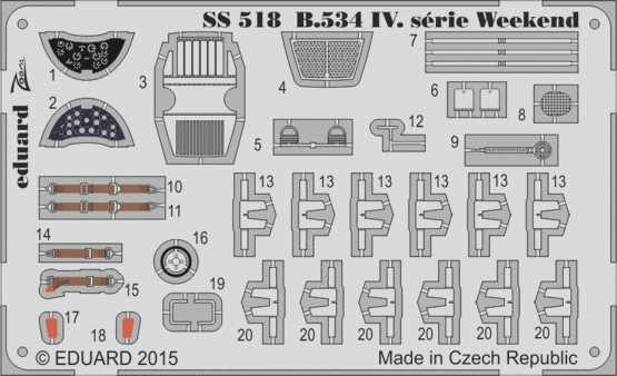 Detailset Avia B534 IV serie Interior Self adhesive (Eduard)  ss518