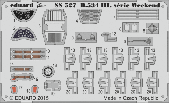 Detailset Avia B534 III serie Interior Self adhesive (Airfix) SS527
