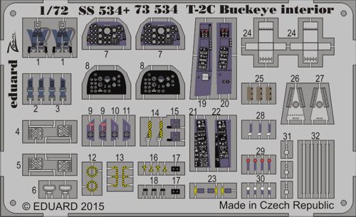 Detailset T2C Buckeye Interior - Self Adhesive- (Wolfpack)  SS534